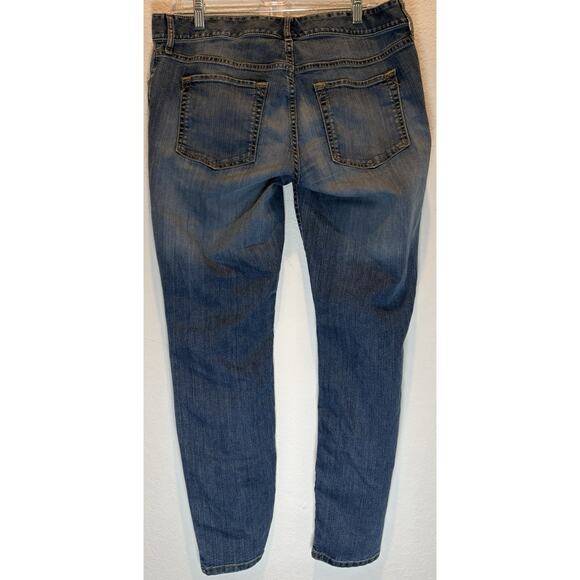 Eddie Bauer Slightly Curvy Skinny Ankle Jeans 12 Stretch Specially Dyed Print - Picture 2 of 3